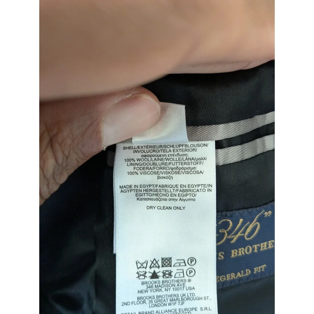 NWT Brooks Brothers 346 Fitzgerald Fit Grey Herringbone Wool Sport Coat 39R